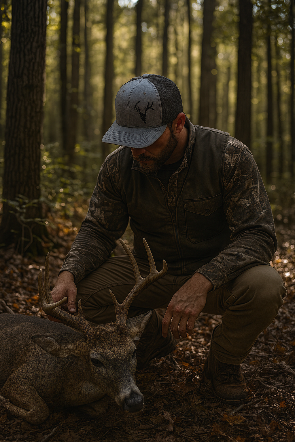 Deer Skull Swamp Cracker Snapback Hat